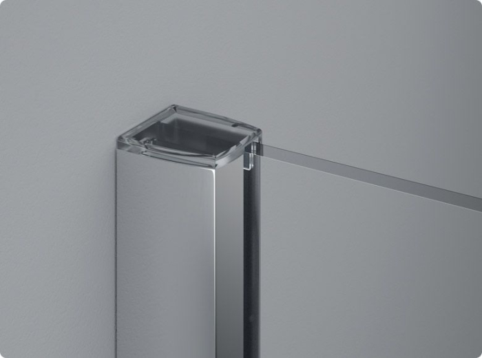 Paravan dus sticla walk-in 140x200 cm cu cadru metalic crom RONAL PUR [4]