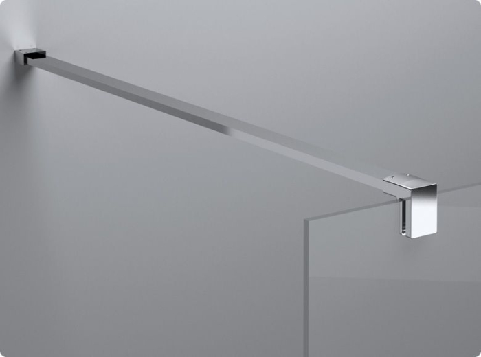 Paravan dus sticla walk-in 140x200 cm cu cadru metalic crom RONAL PUR [3]