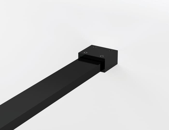 Paravan dus sticla walk-in 140x200 cm cu cadru metalic negru Sanswiss Easy [6]