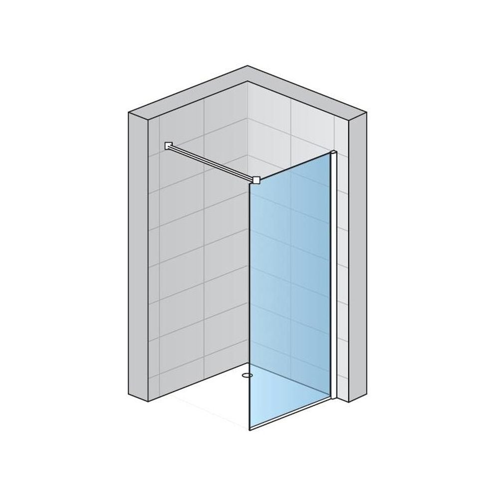 Paravan dus sticla walk-in 100x200 cm auriu periat Sanswiss Easy STR4P [5]