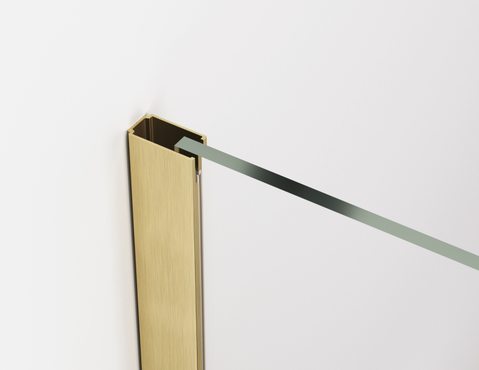 Paravan dus tip walk-in, Sanswiss Easy STR4P, sticla transparenta, profil auriu periat, 90 x 200 cm, sticla 8 mm, Ronal [4]