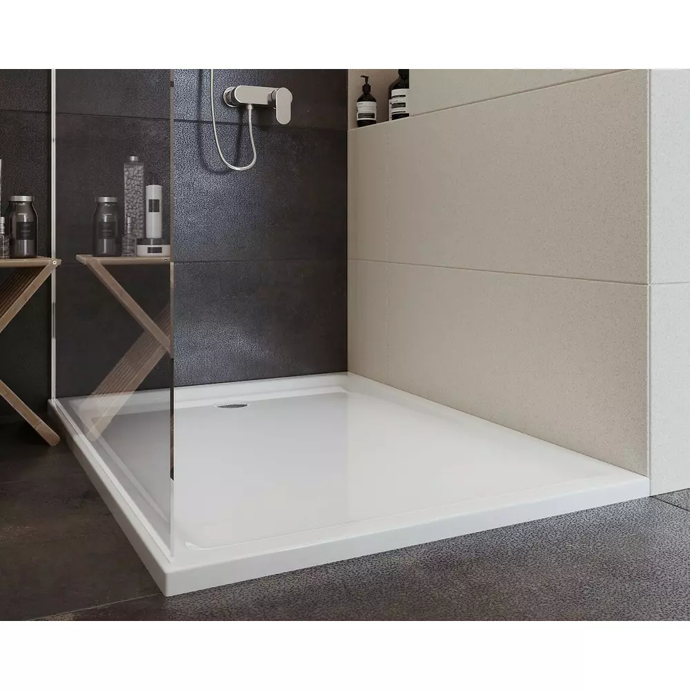 Paravan dus walk-in 100x200 cm Cersanit Mille, sticla securizata, 8 mm grosime, profil crom [4]
