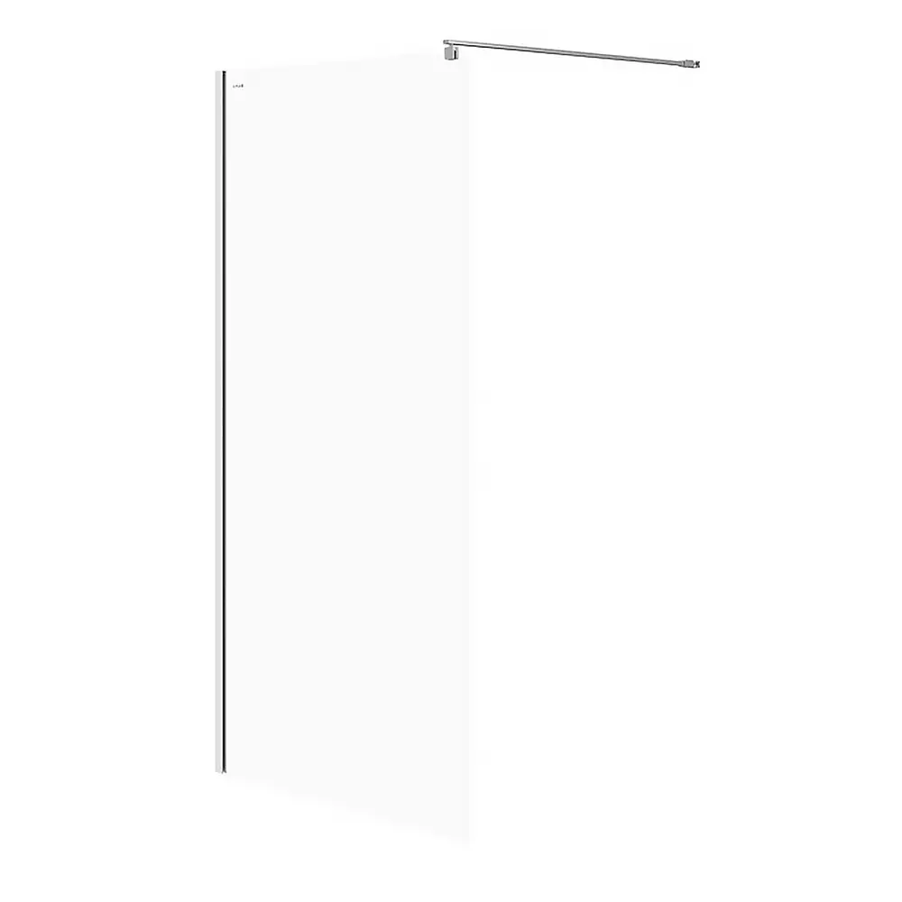 Set paravan dus walk-in 100x200 cm Cersanit Mille, rigola cu iesire laterala si capac crom plus coloana de dus crom [2]