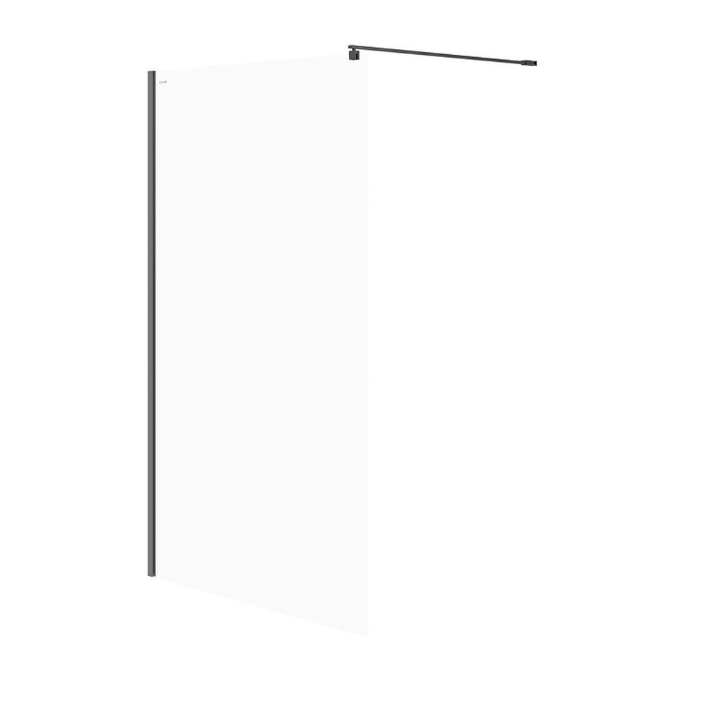 Paravan dus walk-in 120x200 cm Cersanit Mille, sticla securizata, profil negru