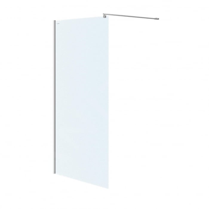 Paravan dus walk-in 90x200 cm Cersanit Mille, sticla securizata, profil crom