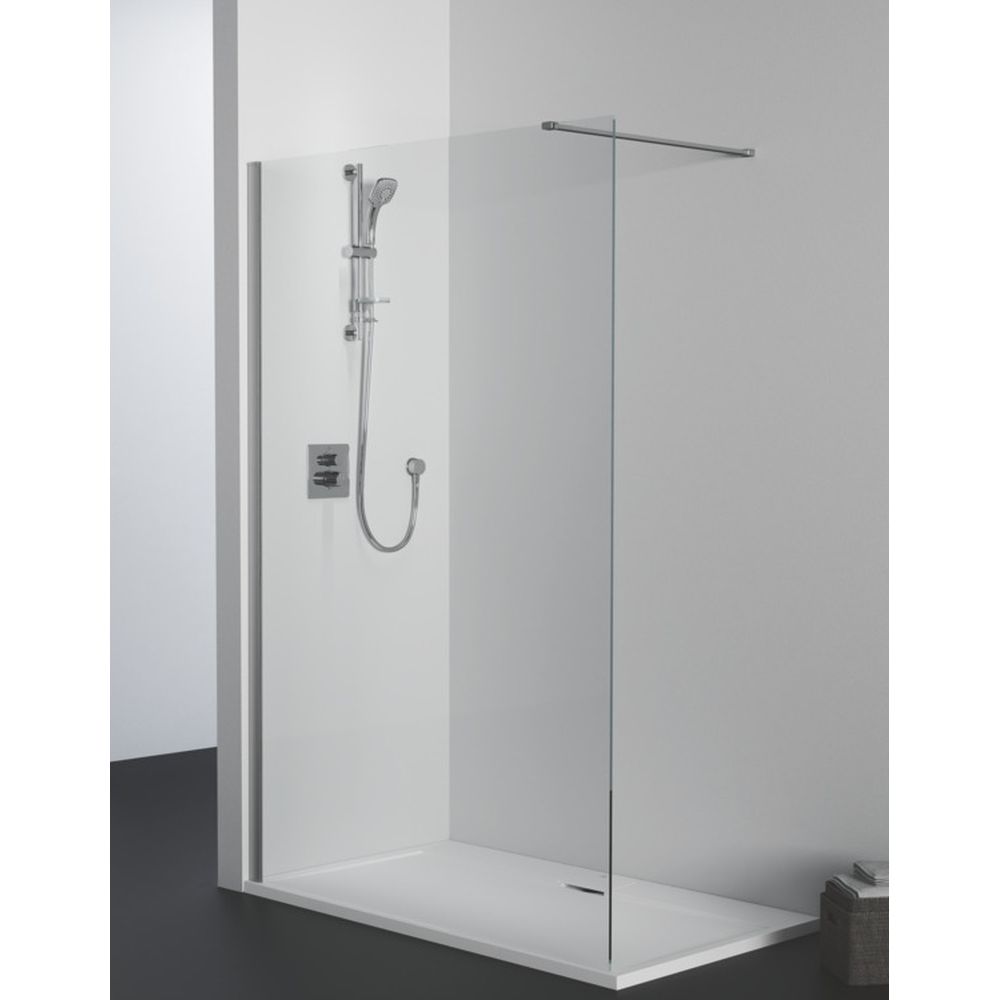 Paravan dus walk-in 140x200 cm Ideal Standard i.Life, sticla securizata, profil argintiu [6]
