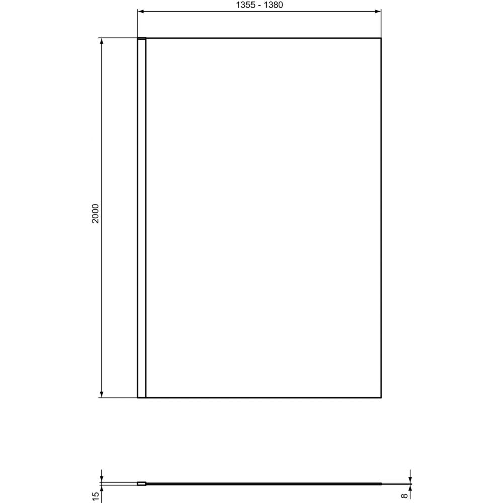 Paravan dus walk-in 140x200 cm Ideal Standard i.Life, sticla securizata, profil argintiu [7]