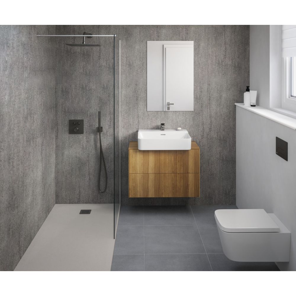 Paravan dus walk-in 90x200 cm Ideal Standard i.Life, sticla securizata, profil argintiu [4]