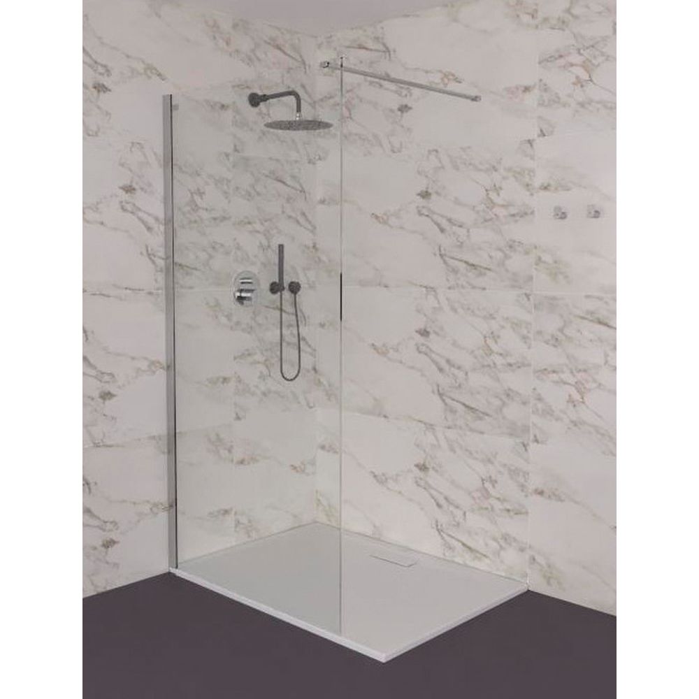 Paravan dus walk-in 90x200 cm Ideal Standard i.Life, sticla securizata, profil argintiu [3]