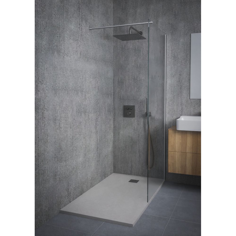Paravan dus walk-in 90x200 cm Ideal Standard i.Life, sticla securizata, profil argintiu [5]