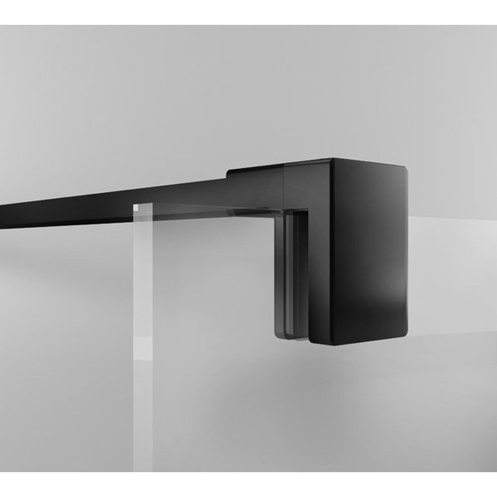 Paravan dus walk-in profil negru mat, sticla securizata, 80x200 cm, SanSwiss Easy STR4P [3]