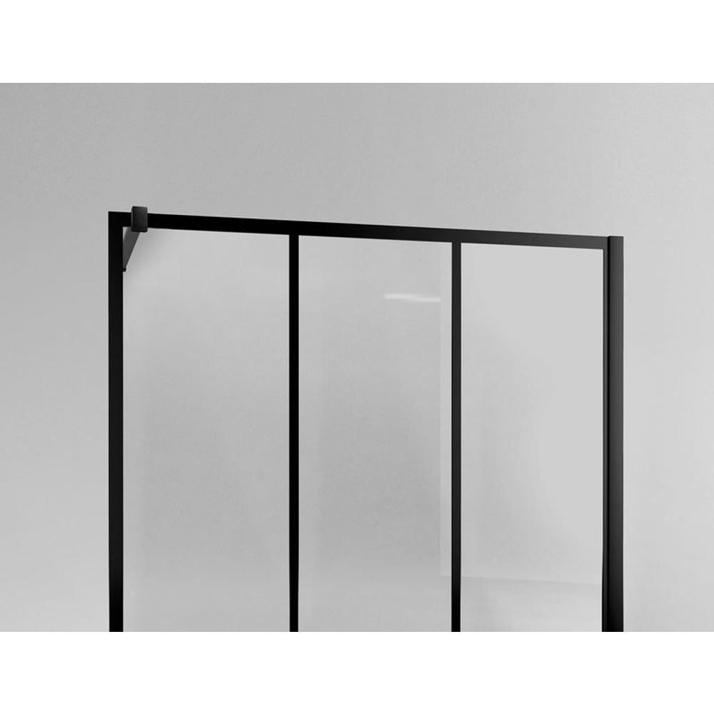 Paravan dus walk-in profil negru mat, sticla securizata, 80x200 cm, SanSwiss Easy STR4P [5]