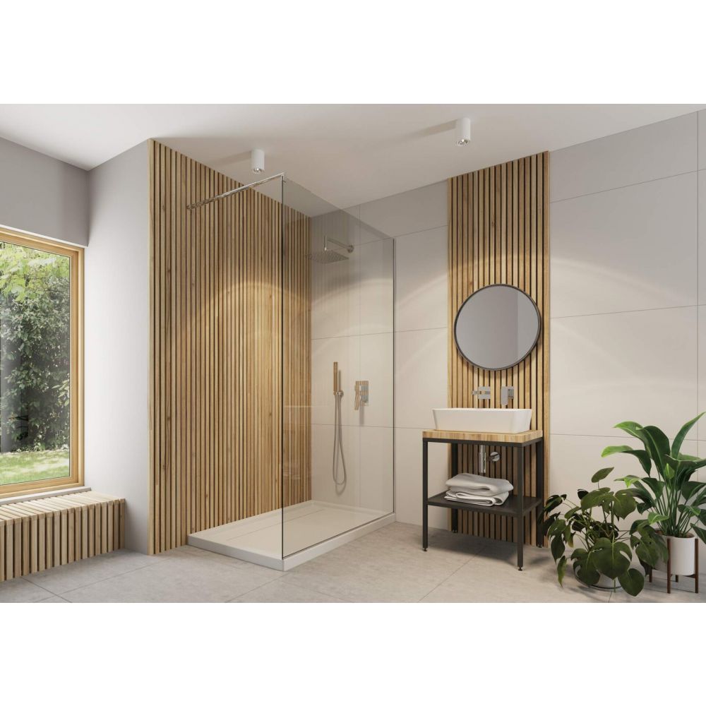 Paravan dus walk-in 90x200 cm sticla securizata crom Deante Abelia [3]