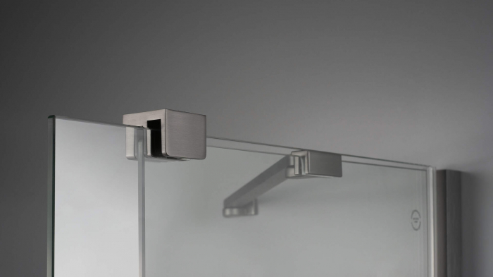 Paravan duș glisant 140x195cm, sticlă securizată 6 mm, cu finisaj negru mat. Deante Prizma [6]