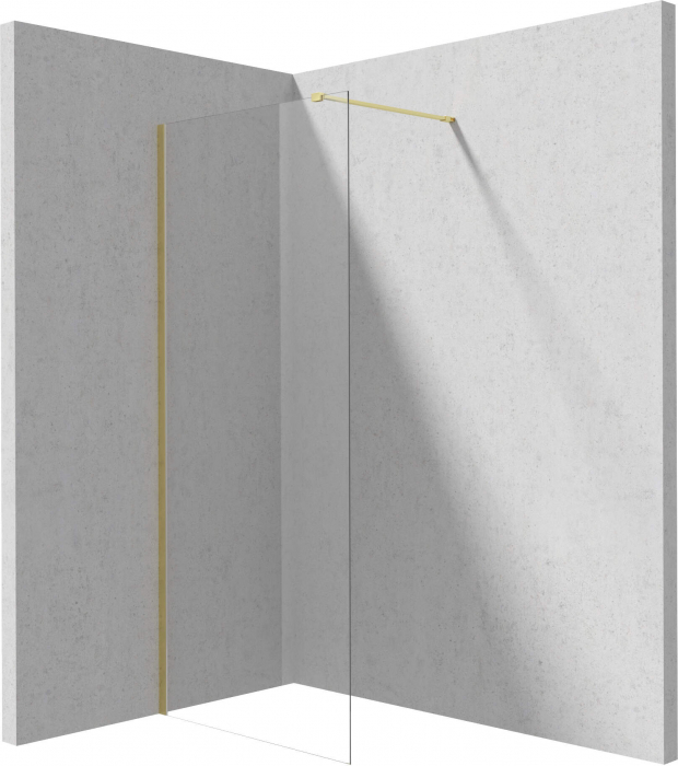 Paravan dus fix 70x195cm, sticla securizata 6 mm, aur periat, tehnologie Active-Cover, Deante Prizma