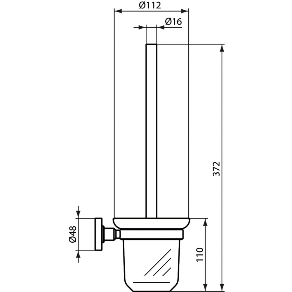 Suport perie wc Ideal Standard IOM negru/sticla mata [3]