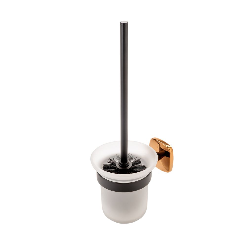 Perie wc FDesign Merida, negru mat/rose gold lucios [3]