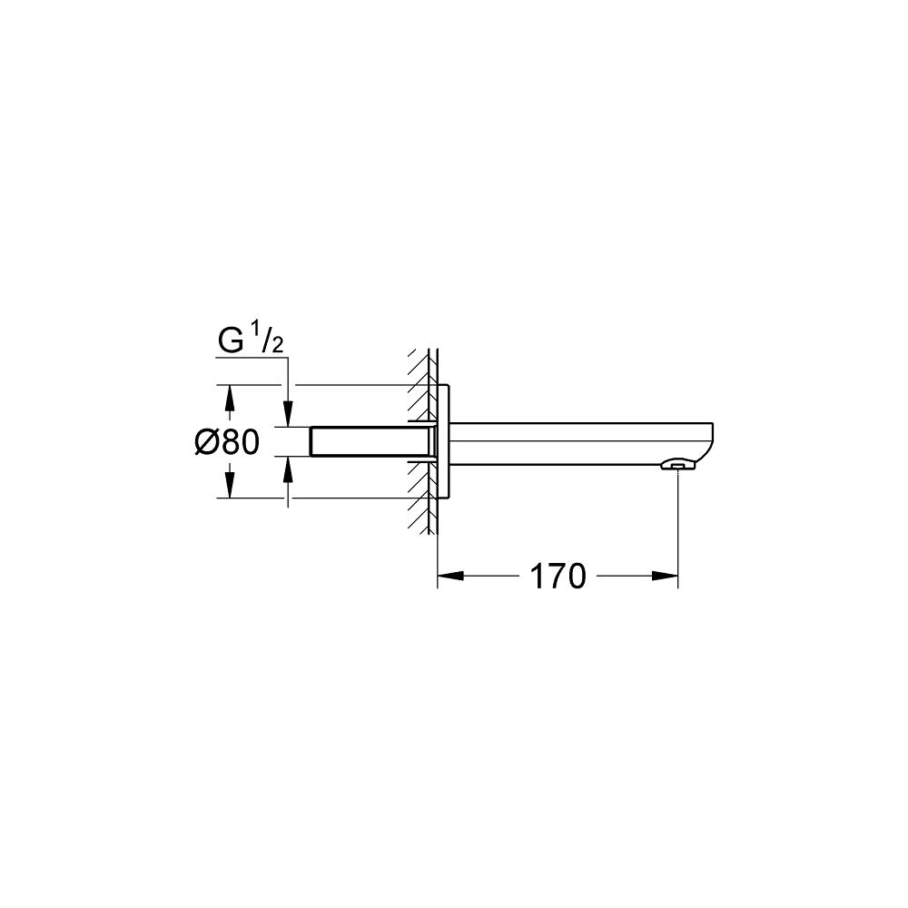 Pipa cada Grohe Eurosmart Cosmopolitan crom lucios [2]