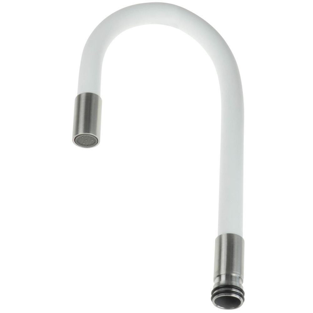 Pipa flexibila pentru baterie bucatarie Deante Luno alb/inox [2]