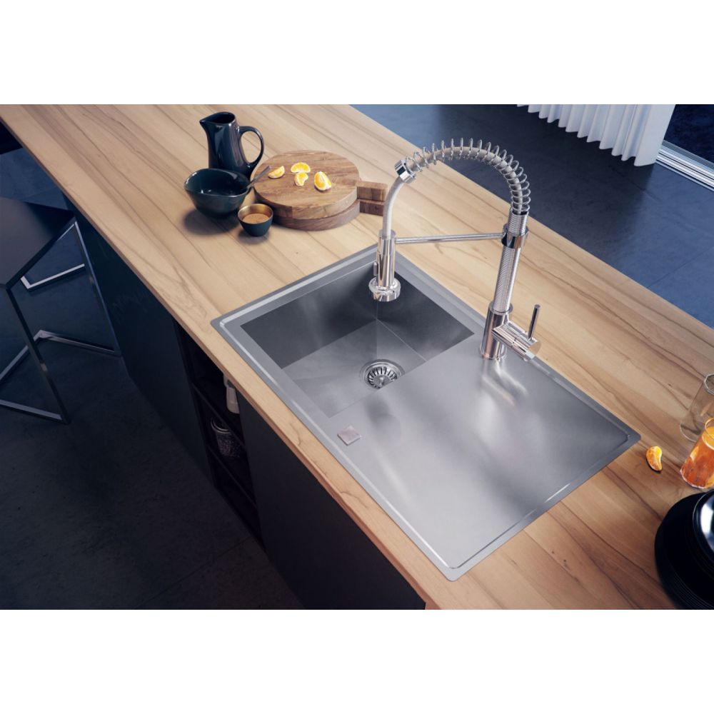 Chiuveta bucatarie inox cu o cuva si picurator crom Deante Sinope [2]