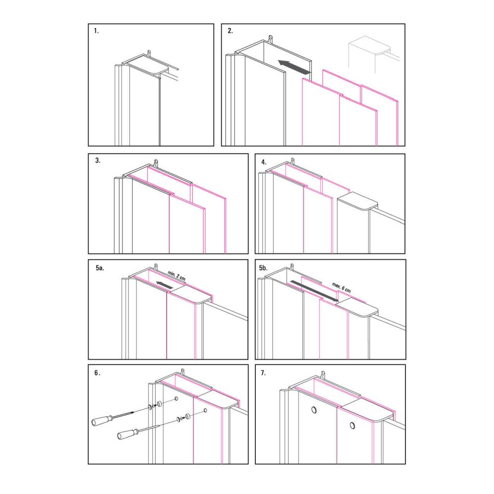 Profil extensie cabina dus culoare negru mat 200 cm Deante [3]