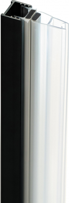 Profil pentru usa cabina de dus, incastrata, negru mat, 195 cm, Sistem Prizma [3]