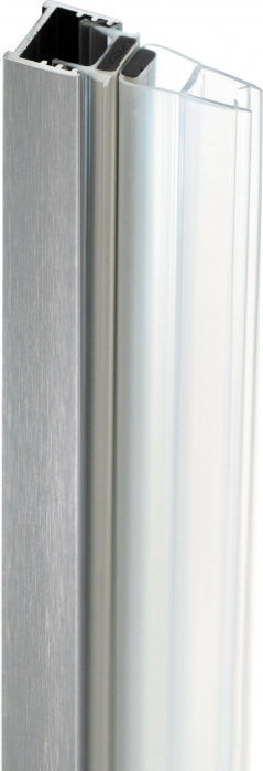 Profil pentru usa cabina de dus, incastrata, otel slefuit, Sistem Prizma [3]