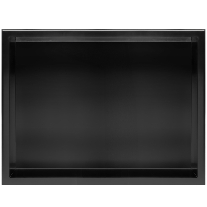 Raft baie incastrat in perete 30x45 cm, negru mat, Rea [4]