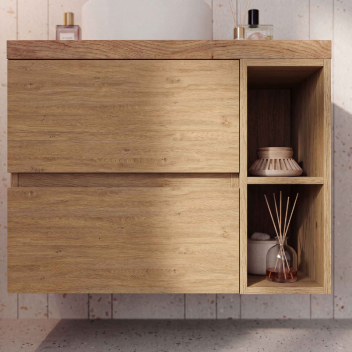 Raft deschis pentru mobilier de baie 20x46 cm, rovere naturale, Fluminia Genova [2]