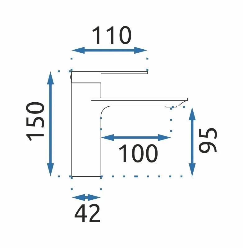 Baterie lavoar auriu periat, REA Storm GOLD BRUSH Low [4]