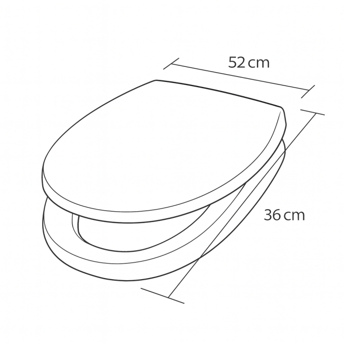 Capac WC, RAK, slim, cu soft close si quick release, alb lucios [2]