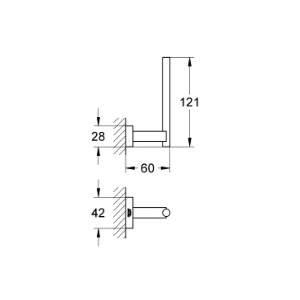 Suport rezerva hartie igienica crom Grohe Essentials Cube New [2]