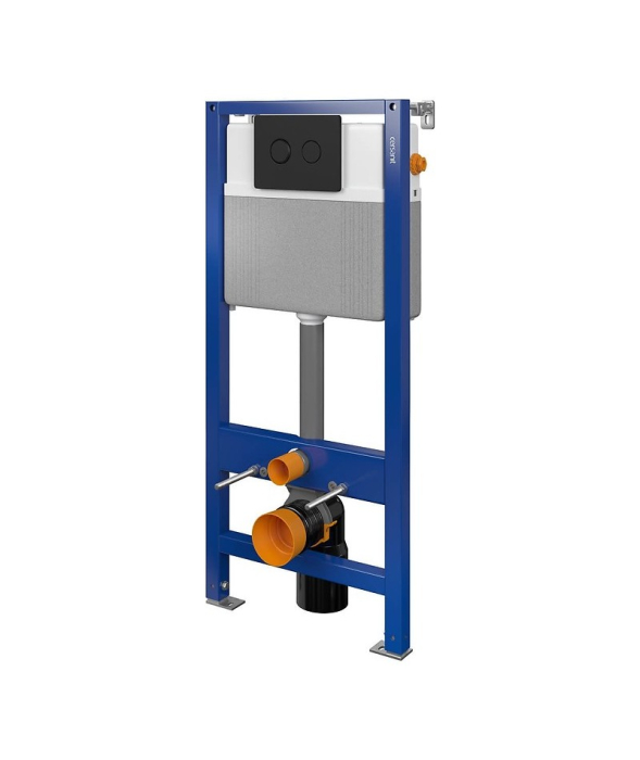 Rezervor incastrat cu clapeta de actionare negru mat, Cersanit System 51 Pneu S