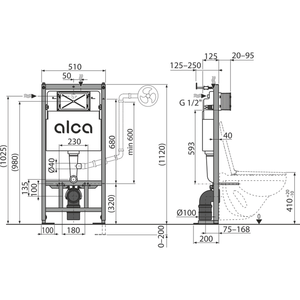 Rezervor wc incastrat Alcadrain AM101/1120F [3]