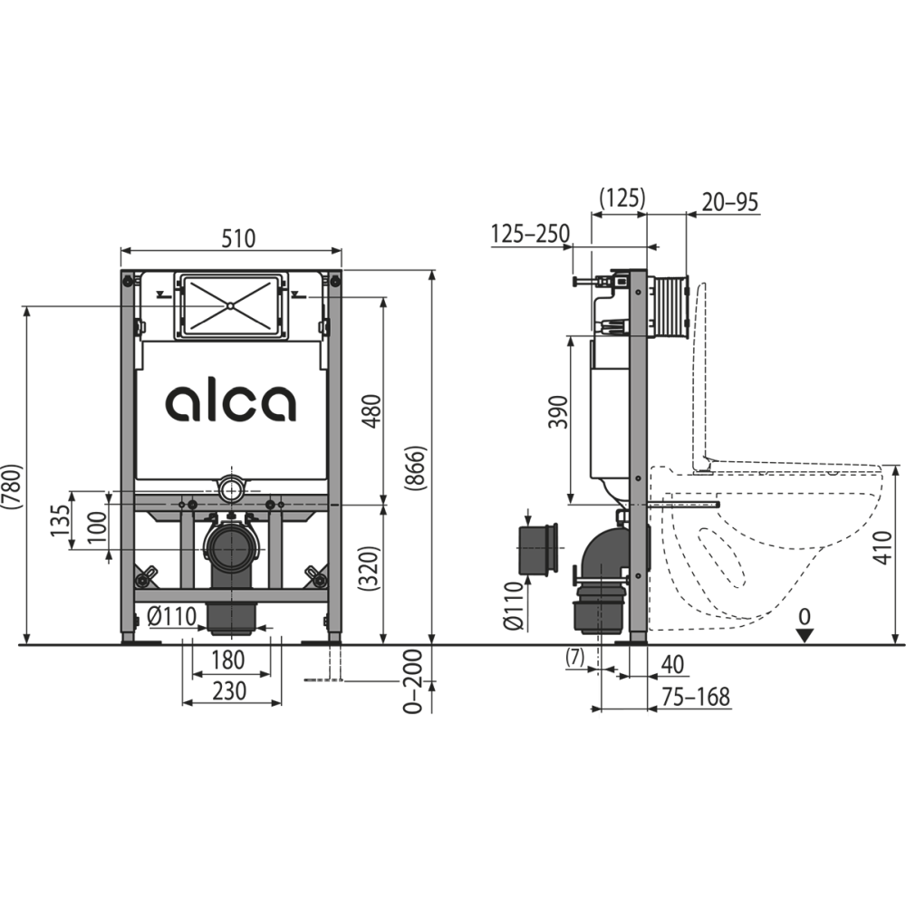 Rezervor wc incastrat Alcadrain AM101/850W [2]