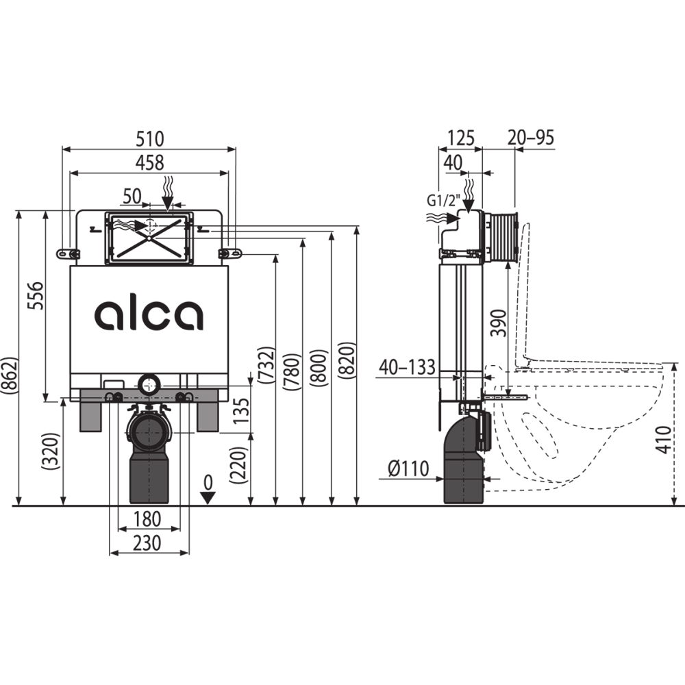 Rezervor wc incastrat Alcaplast 100 [2]