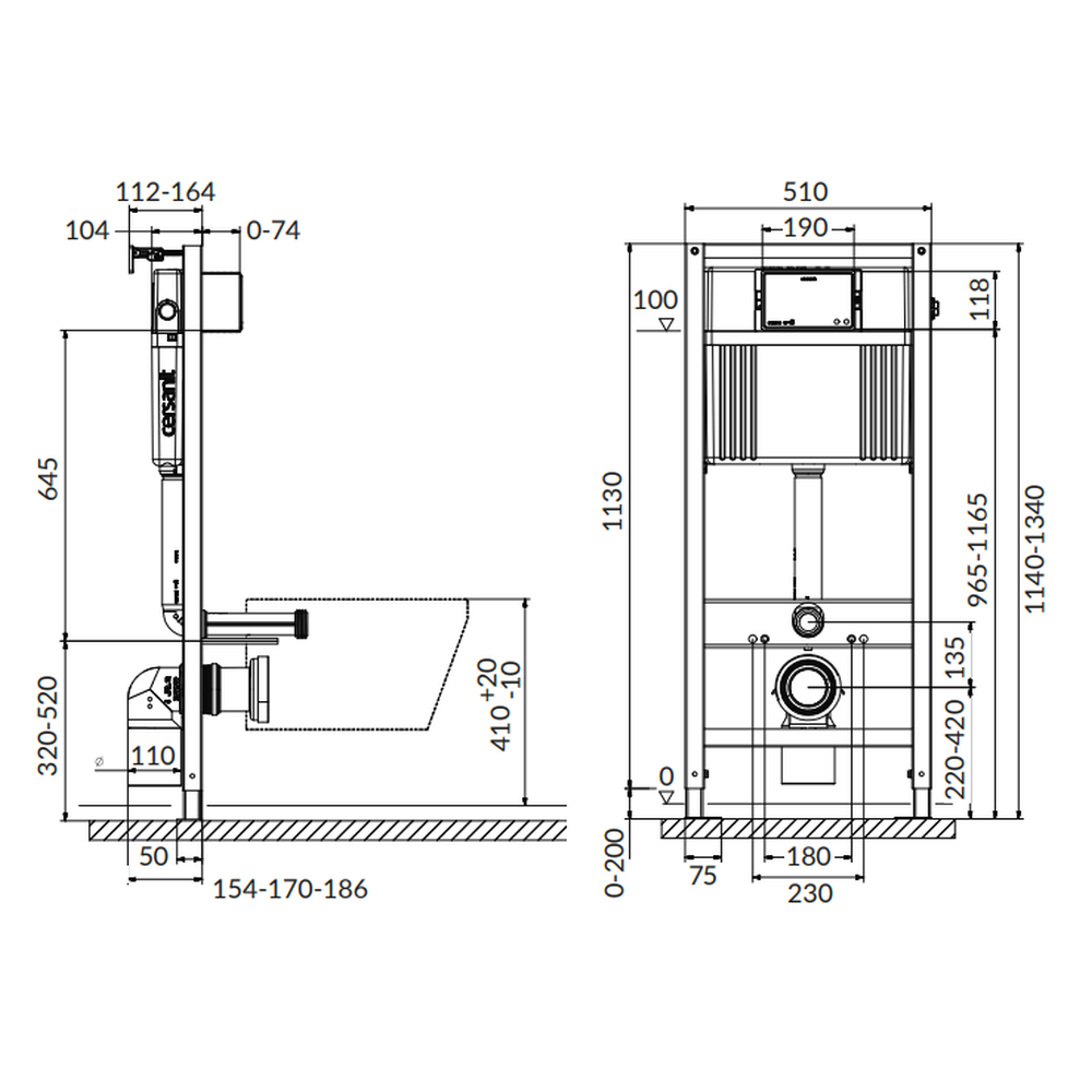 Rezervor wc incastrat Cersanit Aqua 72, pneumatic [3]