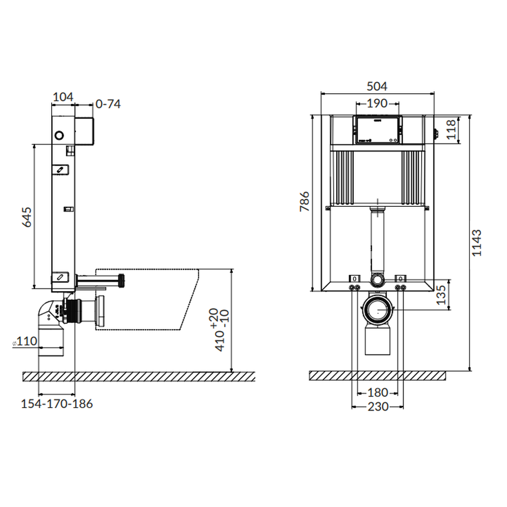 Rezervor wc incastrat Cersanit Aqua 92, pneumatic [3]