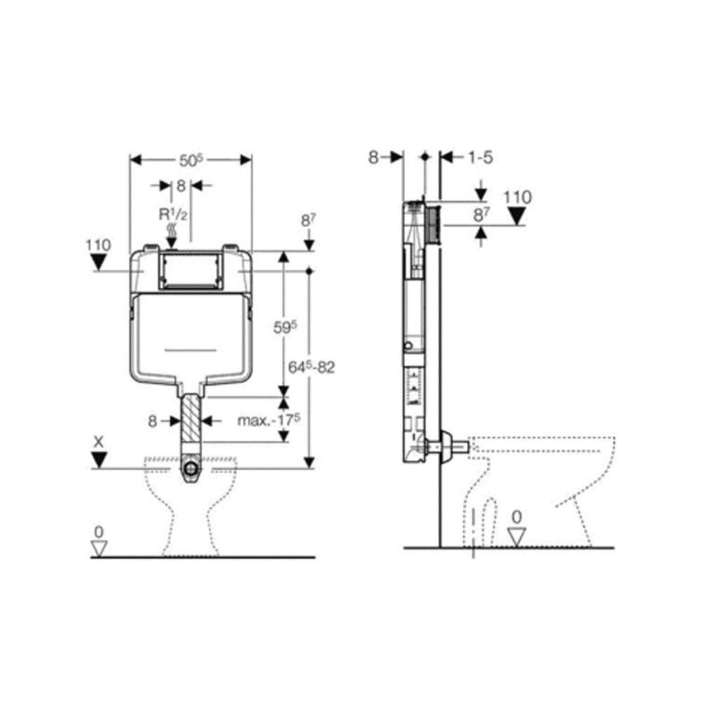 Rezervor wc incastrat 8 cm Geberit Sigma [2]