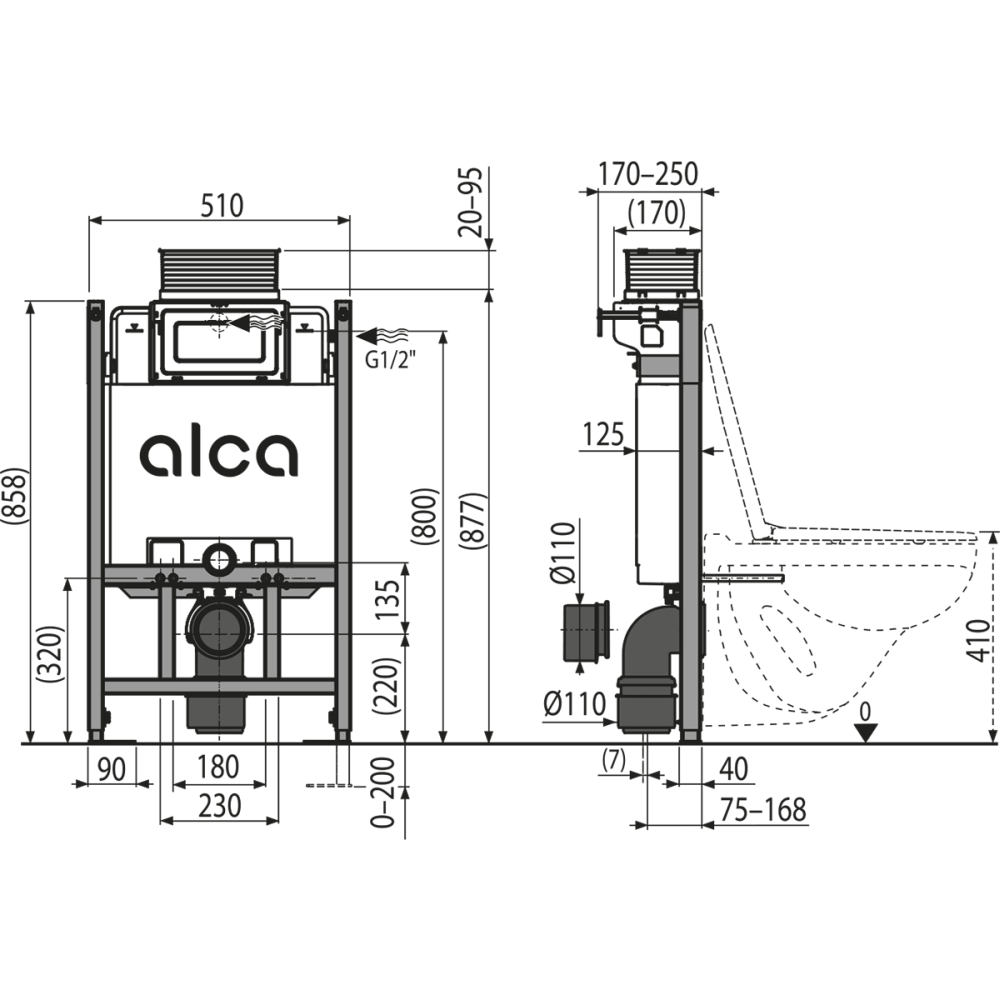 Rezervor wc incastrat Sadromodul Alcadrain AM118/850 [2]