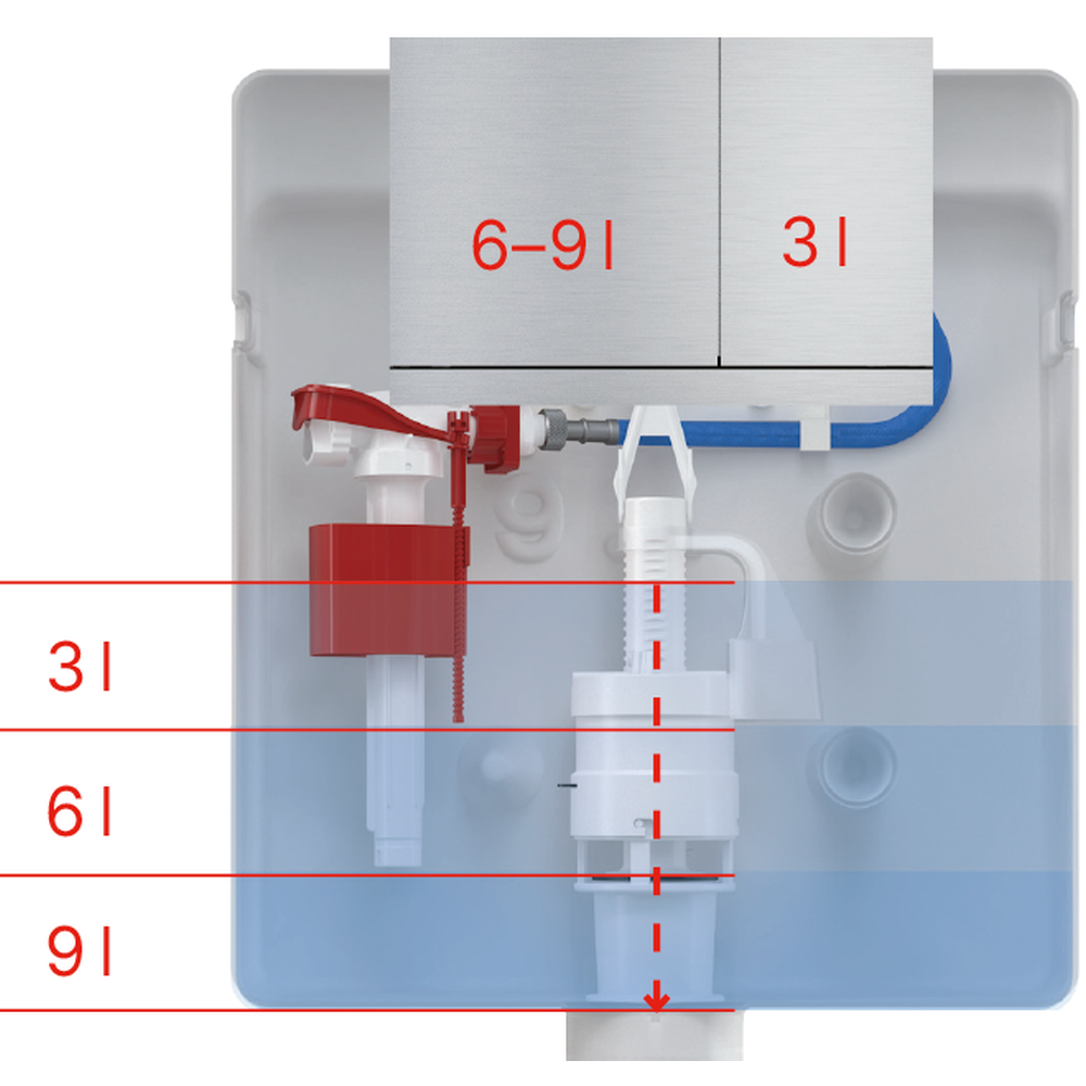 Rezervor wc incastrat slim Alcaplast, Basicmodul [3]