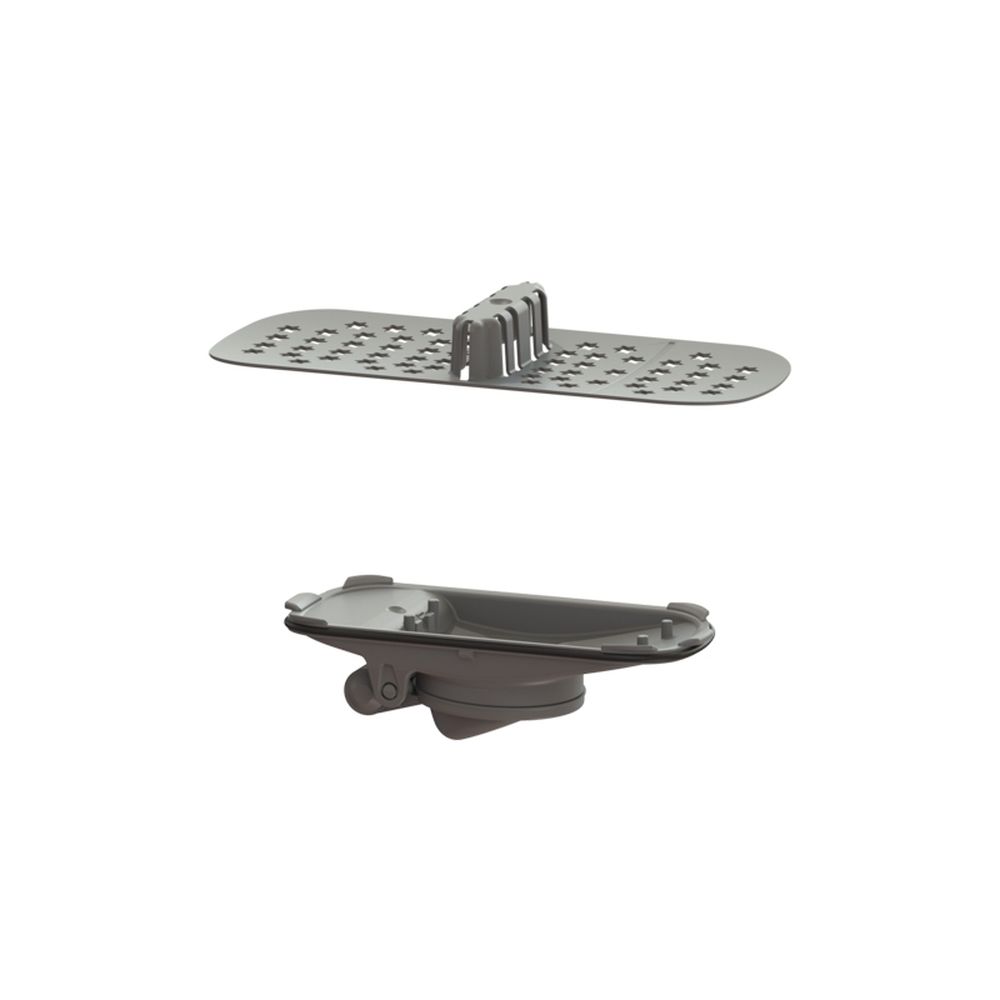 Rigola dus faiantabila Kessel Linearis Compact, 85 cm, cu sita pentru par si clapeta anti-miros [2]