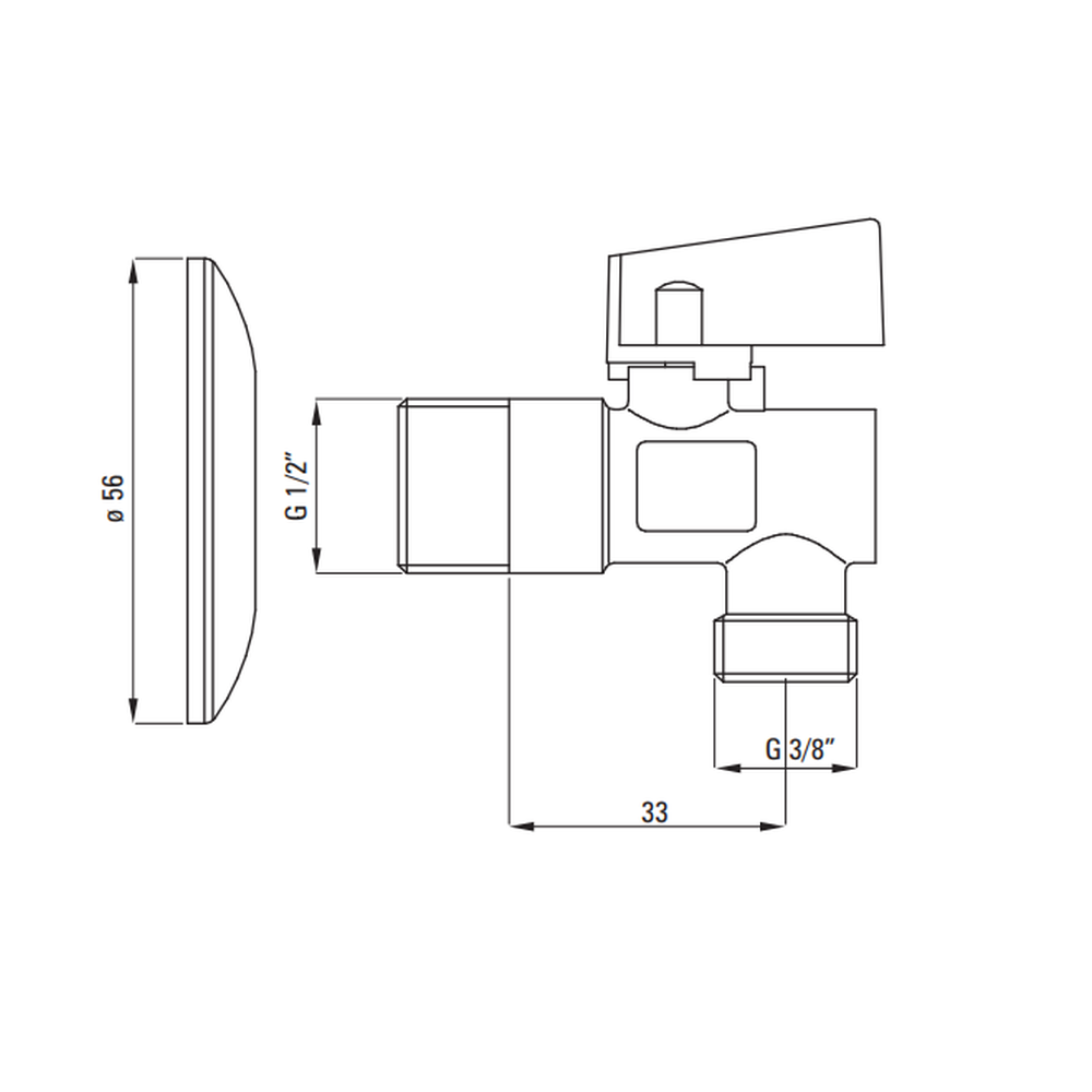 Robinet coltar Deante 1/2" - 3/8" [2]