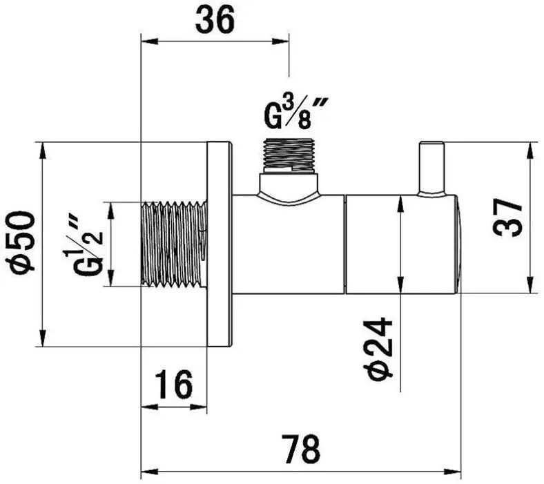 Robinet coltar rotund crom 1/2"×3/8" Kludi 1584505-00 [2]