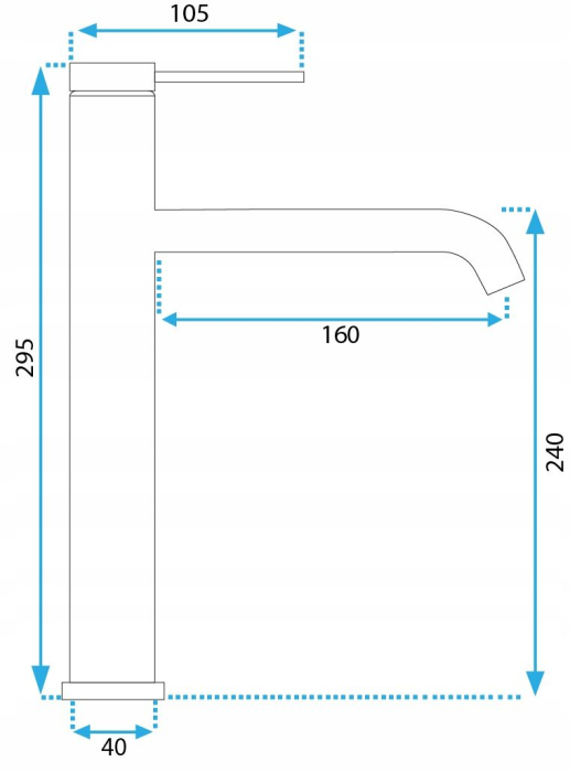 Baterie pentru lavoar cu montare pe blat, Rea CLIF [6]