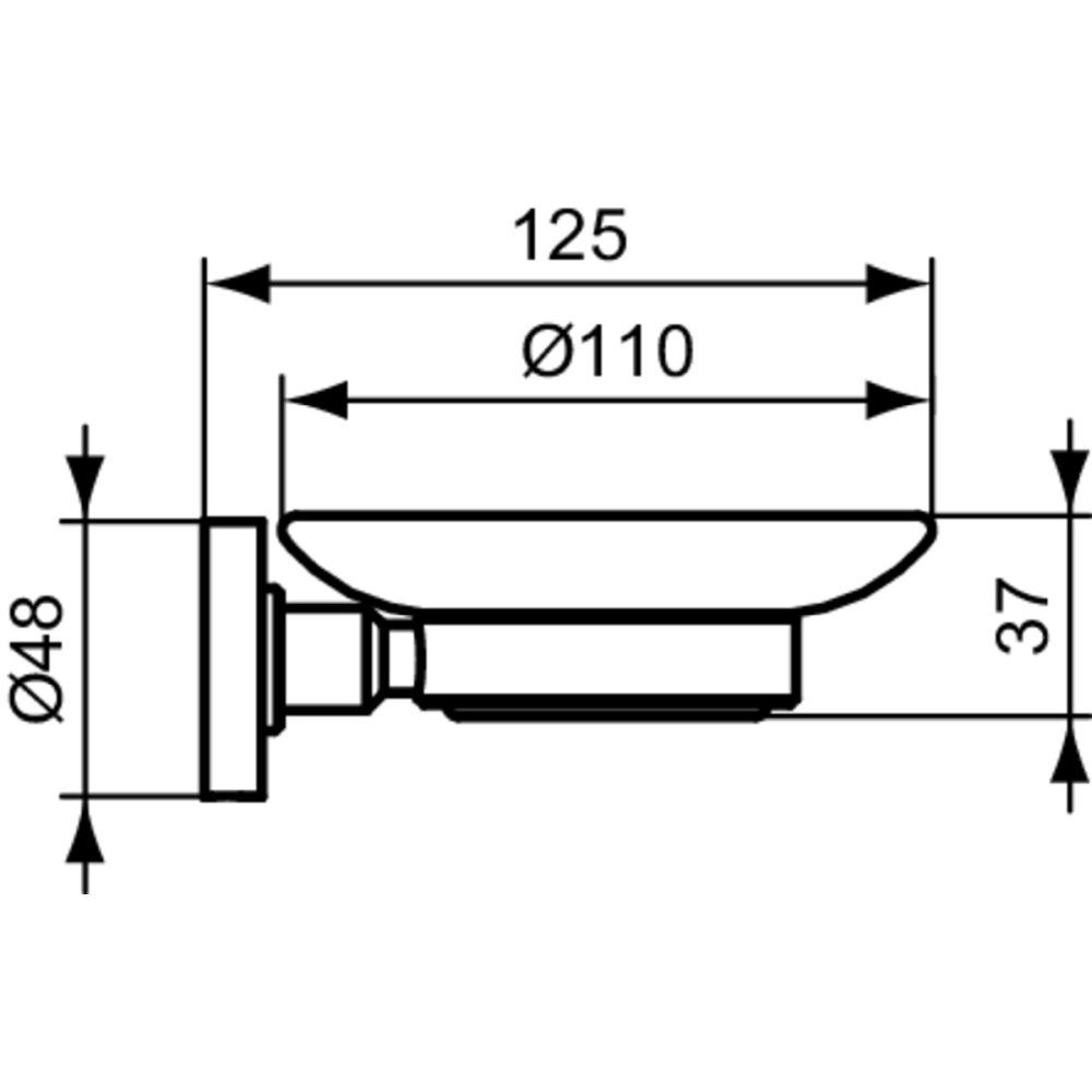Savoniera baie sticla neagra mata Ideal Standard IOM [3]
