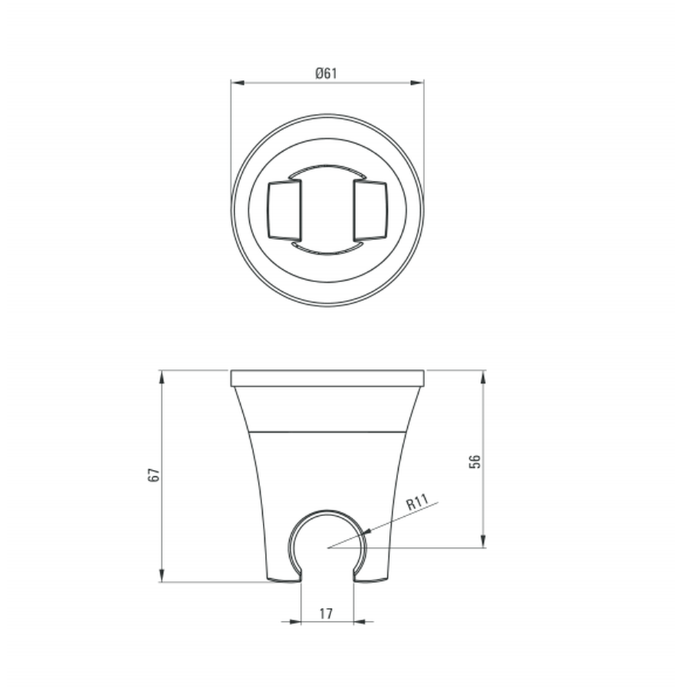 Suport para dus culoarea crom Deante [2]