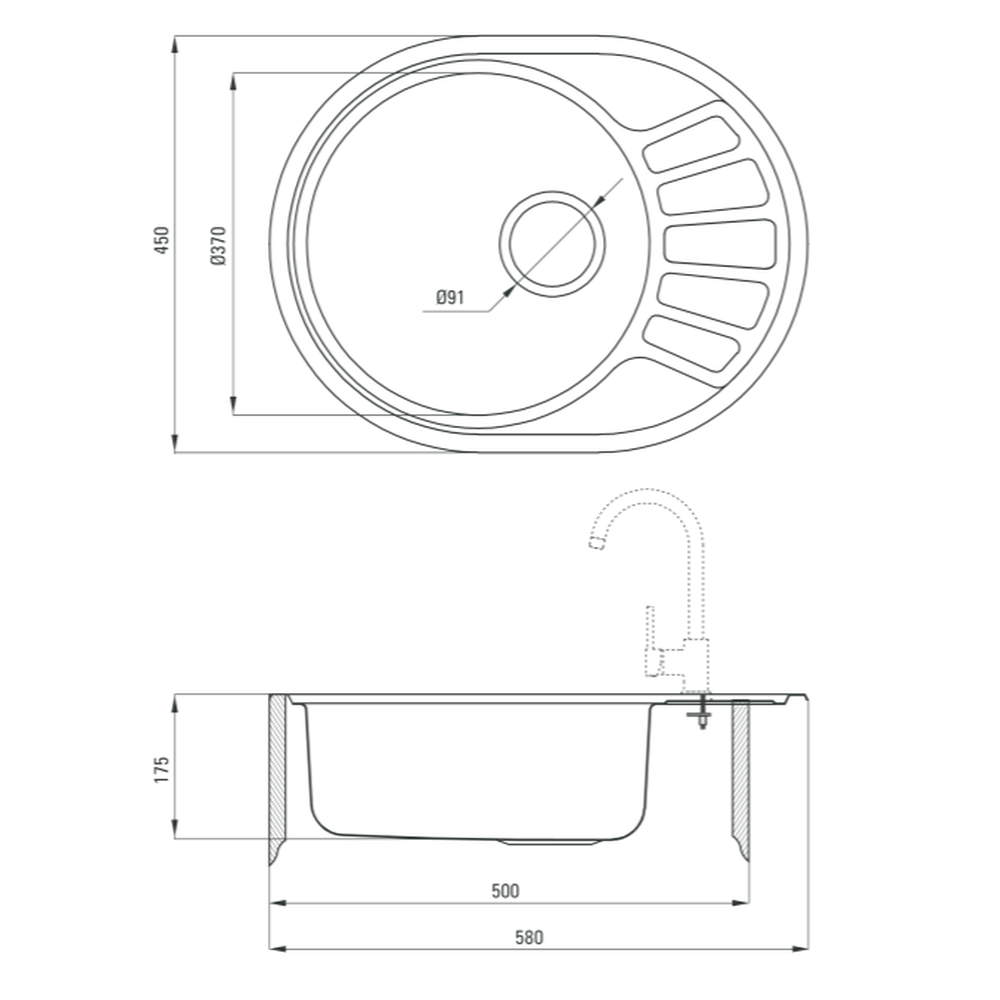 Chiuveta bucatarie inox si baterie crom Deante, Stock [2]