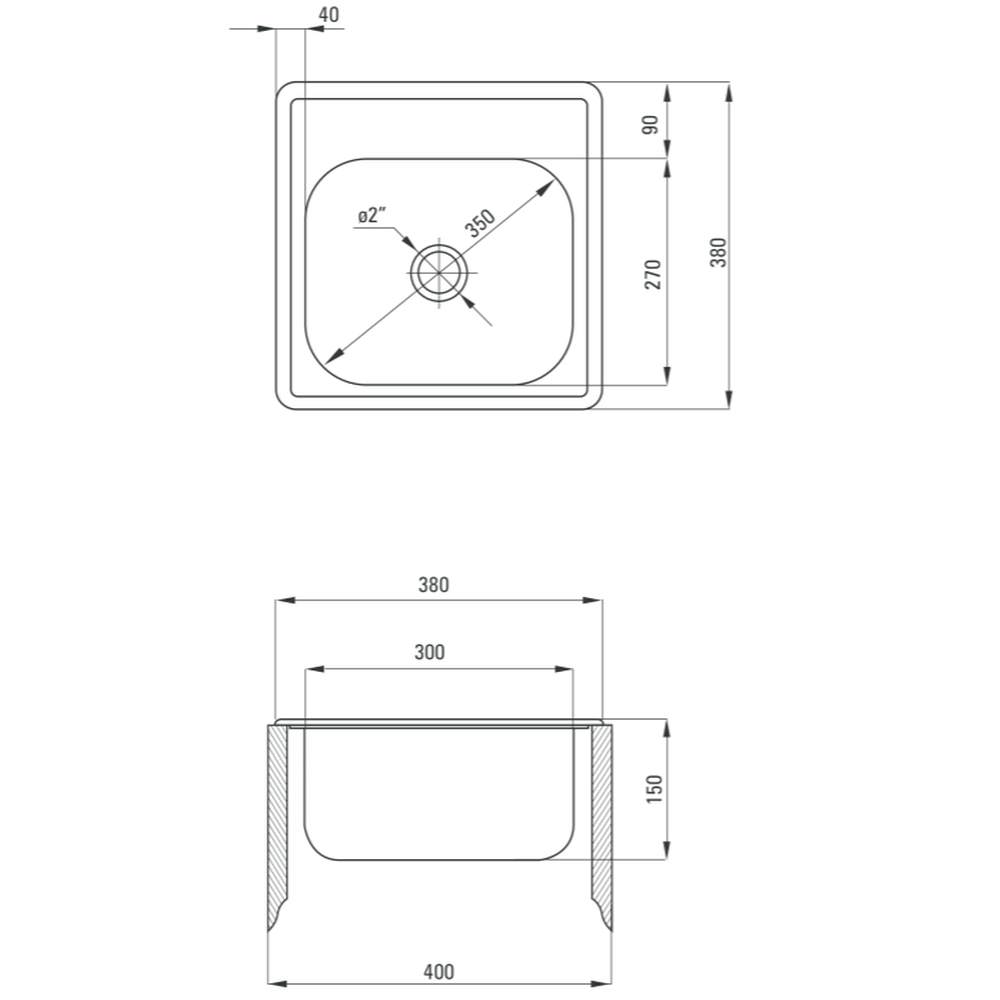 Chiuveta bucatarie inox crom leinen Deante Techno 310 [2]