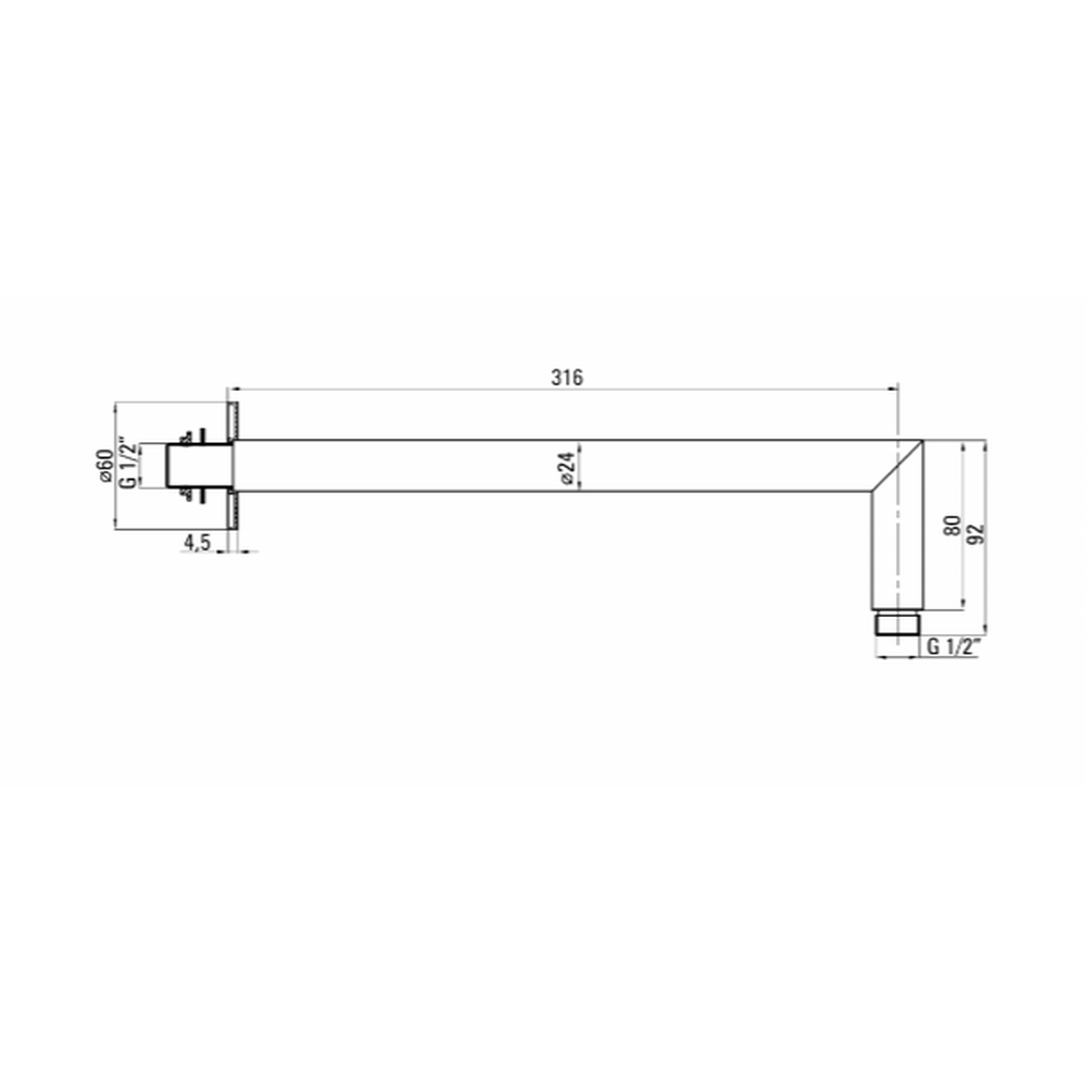 Set de dus culoare crom cu scurgere cada inclusa Deante, Hiacynt [5]